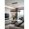 NG Lighting Kremasto Fotistiko Rag Xeiropoiito Metalliko Kafe/Skouria Exafoto E27 100x80cm 2027465